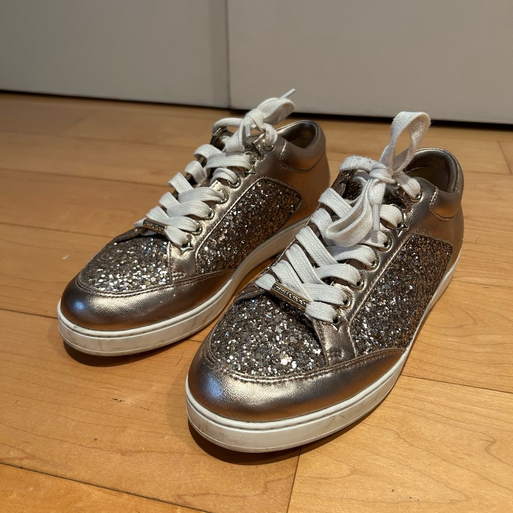 Jimmy Choo Gold Sneakers (Women’s size 6)